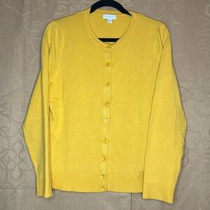 Charter Club Women's Yellow Cardigan Sweater Size Petite‎ Extra Large
